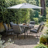 Monza 6 Seat Set with Highback Armchairs and 3.0m Parasol
