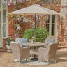 St Tropez 4 Seat Dining Set with 2.5m Crank & Tilt Parasol
